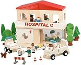 Wood Pretend Ambulance Playset Box Set