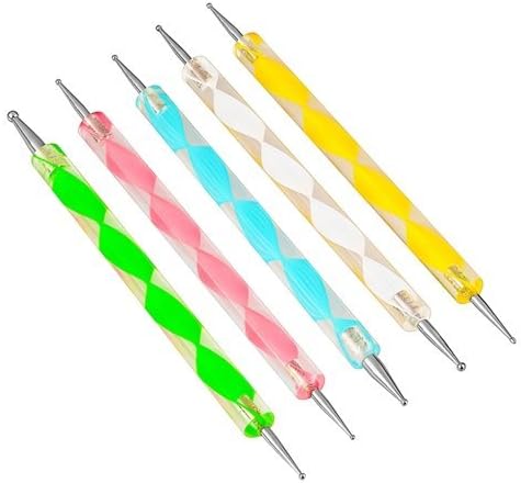 Kissni Nail Art Design Tips Dotting Painting Brush Pen Pack of 5