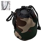 LensCoat Soft Neoprene LensPouch Bag, Large Wide, 4.5D x 8L, - Realtree Hardwoods Snow