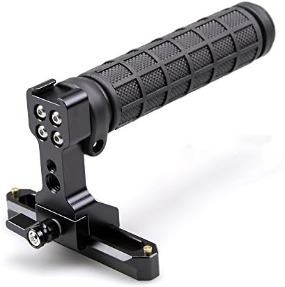 Futurece Black Rubber QR Camera Top Handle NATO Rail Handgrip V9 Muti-Purpose Quick Release Handle For Scarlet and Epic cameras, Blackmagic cameras etc SLR DSLR Camera