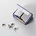 Officemate Steel Thumb Tacks, 7/16 Inch Head, Silver, Box of 100 (92913)