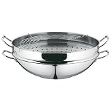 WMF Macau 18/10 stainless steel wok with steamer and lid 36cm  from WMF UK LTD