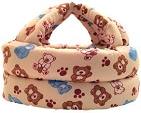Baby Protective Hat (Beige Bear) by Qishun
