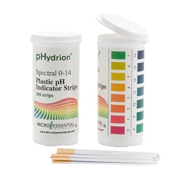 Micro Essential Lab 9800 Plastic pH Test Strips, 0.0 - 14.0 pH (Case of 1)