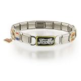 Dangling Mixed Pepsi Cola Licensed Italian Charms Bracelet Link