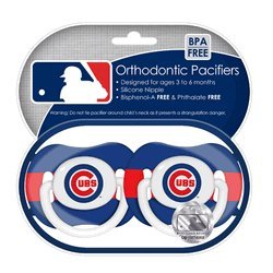 Chicago Cubs Pacifiers 2 Pack Safe BPA Free