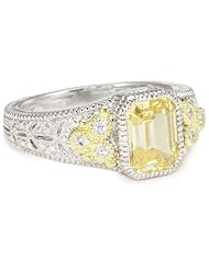 Judith Ripka "Estate" Small Estate Yellow Ring