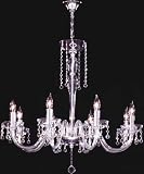 LAMPS BEAUTIFUL Giorgio Eight Light Crystal Chandelier by James R. Moder