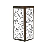 Mr. Light Leaves Design Glass Solar Projection Lantern with Bronze Plated Finish