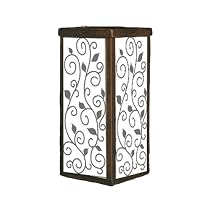 Mr. Light Leaves Design Glass Solar Projection Lantern with Bronze Plated Finish