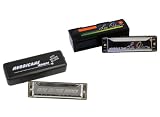 Lee Oskar 1910 Major Diatonic Harmonica, Key of C with Bonus Hurricane Harps Harmonica in C