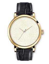 SPRAWL Aanalog Fashion Series Gold Ladies Watches of Genuine Black Leather Strap,Unique Wrist Watch for Women Girls Designed with Dry white
