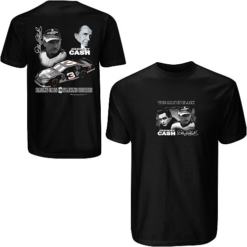 Buy Chase Authentics Dale Earnhardt Johnny Cash Racing Cars & Playing Guitars T-Shirt by Chase Authentics