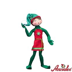 14" Green Corduroy Elf By Annalee