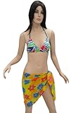 Flashy Looking Multicolor Printed Pareo Half Sarong Beach Skirt