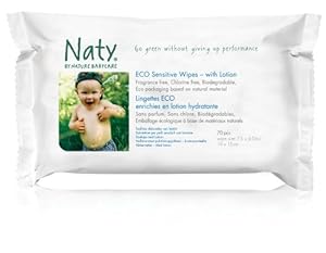 Nature babycare Eco Sensitive Wipes with Lotion, 70-Count Box (Pack of 10)