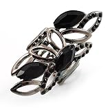 Black Elongate Crystal Vintage Cocktail Ring 41XFXlWUAaL. SL160 Black Elongate Crystal Vintage Cocktail Ring