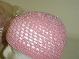 Cp107p, Hand Crocheted Purple Gimp Skull Cap for Women and Teens,