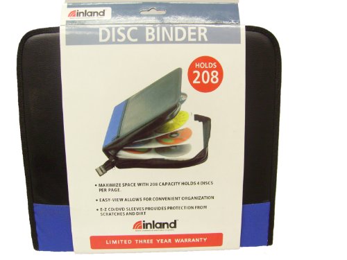 Inland Pro CD DVD Carrying Case Holds 208 Discs