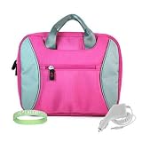 Amazon Kindle DX 2-Tone Tag Series Carrying Case ( Pink - Silver ) + White Rapid Kindle DX Car Charger + Vangoddy tm, Live*Laugh*Love wrist band!!! (Kindle DX Not Included)