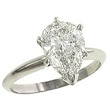 2.26cttw Pear Shape Diamond Solitaire Ring Egl E-F/si2