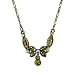  : BRASS TONE VINTAGE CRYSTAL BUTTERFLY NECKLACE