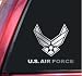 U.S. Air Force Vinyl Decal Sticker - Shiny Chrome