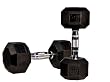 Rubber Coated Hex Dumbbell Set