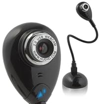 Hue HD USB webcam (black) with built-in mic for Windows & Mac - Skype, MSN, Yahoo, iChat