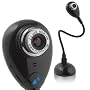 Hue HD USB webcam (black) with built-in mic for Windows & Mac - Skype, MSN, Yahoo, iChat