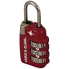Lewis N. Clark TSA 3 Dial Combination Lock, Red