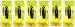 6 Pack of 2.6 Medium Yellow Furminator Professional Deshedding Tools for Long and Short-haired Dogs and Cats
