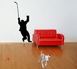 Hockey Player Sport Game Stylish Wall Vinyl Stickers Decal Art Mural T248