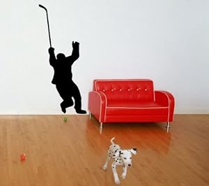 Amazon.com: Hockey Player Sport Game Stylish Wall Vinyl Stickers ...