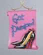 Fashion Avenue "Get Pumped" Pink Scroll with High Heel Design Christmas Ornament
