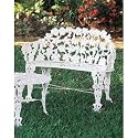 Garden Settee - Each Item Sold Separately (White) (36.5"W x 22"D x 27"H)