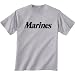 Youth Marines Short Sleeve T-Shirt - Military Style Physical Training T-Shirt in gray