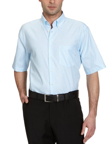 Seidensticker Herren Businesshemd Regular Fit 183613, Gr. 42, Mehrfarbig (Karo t&uuml;rkis (52) Preisvergleich