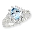 Sterling Silver Blue Topaz Ring