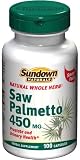 Sundown Saw Palmetto 450mg Capsules - 100ct. Bottles (Pack of 2)