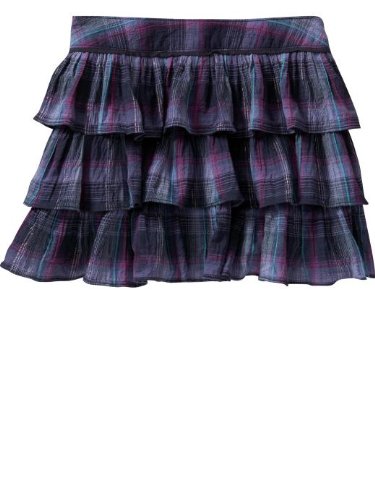 Gap Tiered ruffle plaid skirt