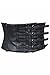 Sexy Womens Black Faux Leather Pin up Wide Waist Belt Corset