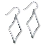Pugster 925 Sterling Silver Rhombus Dangle Earrings