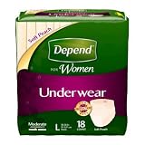Depend for Women Underwear, Moderate Absorbency - Large - 18 ct