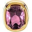 14K Yellow Gold Pink Tourmaline Pendant/Slide