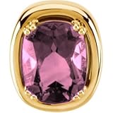 14K Yellow Gold Pink Tourmaline Pendant/Slide
