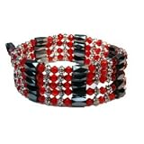 Magnetic Wrap Necklace/Bracelet - Red 36 Inches in Length