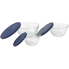 <b>Pyrex Serveware Sculptured 6-Piece Bowl Set with Lids</b>