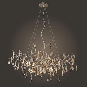 ELK Lighting 1722-8 Bijou 8 Light Single Tier Chandelier in Silver Leaf with Blown Glass... by Elk