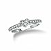 Heart shaped promise ring with 1/10 ct diamonds